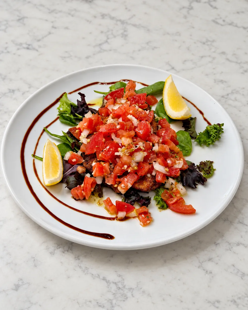Classic bruschetta with balsamic